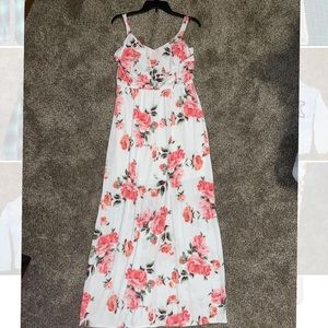 White Floral Maxi Dress